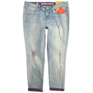 MOSSIMO Crop Jeans Size 9 Skinny Purple Lower Waist Straight Hip NWT